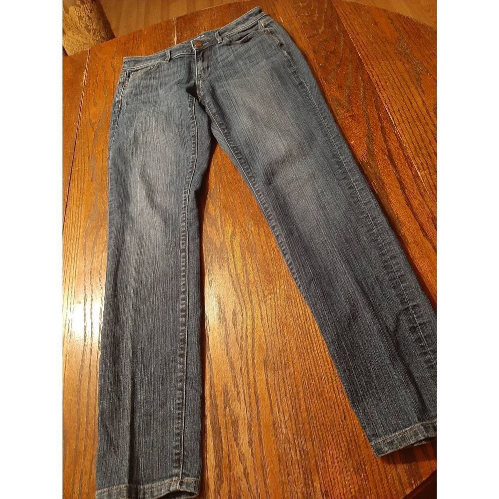 Size 2 Loft Outlet Curvy Skinny Denim Blue Jeans Casual Pants with Pockets